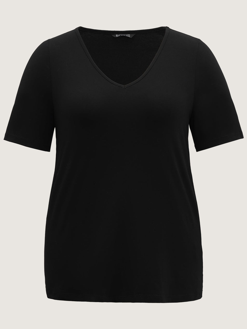 Cotton V Neck Plain Basic T-shirt
