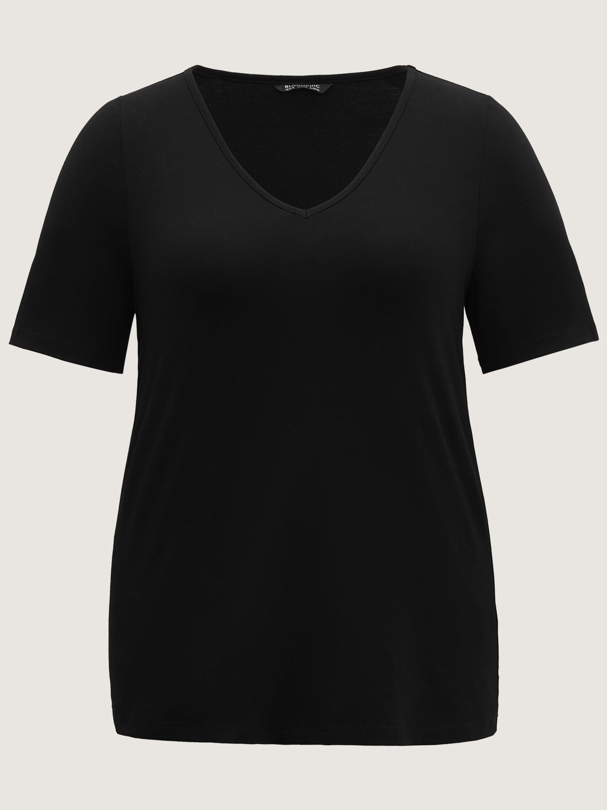 Cotton V Neck Plain Basic T-shirt