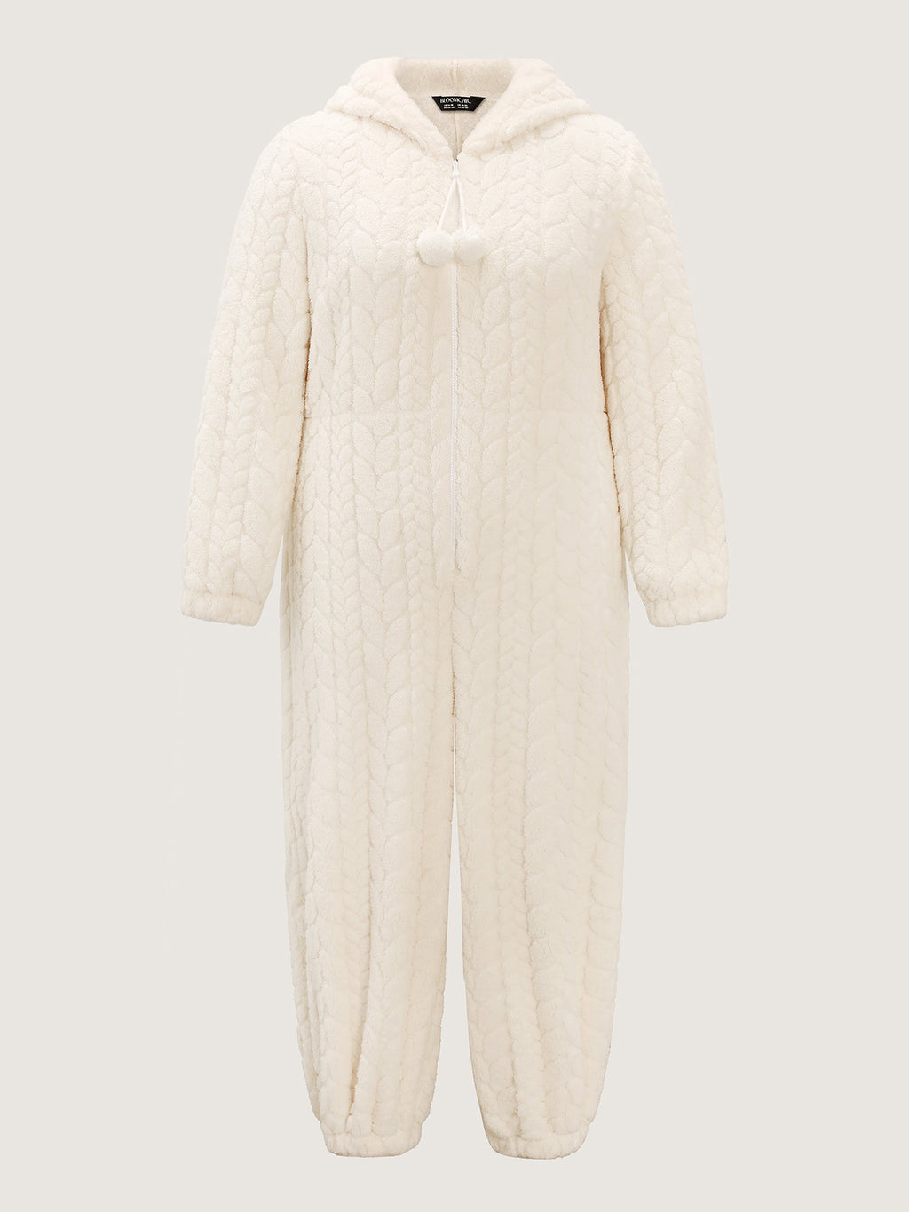Cozy Fleece Half Zipper Lounge Jumpsuit