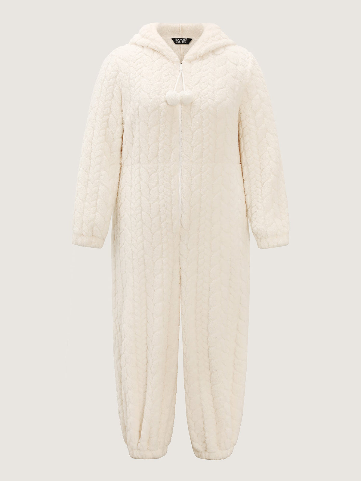 Cozy Fleece Half Zipper Lounge Jumpsuit