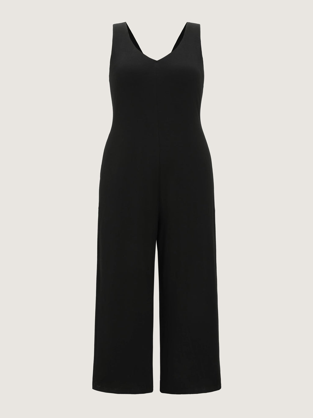 Stretchy Deep Back Neckline Jumpsuit