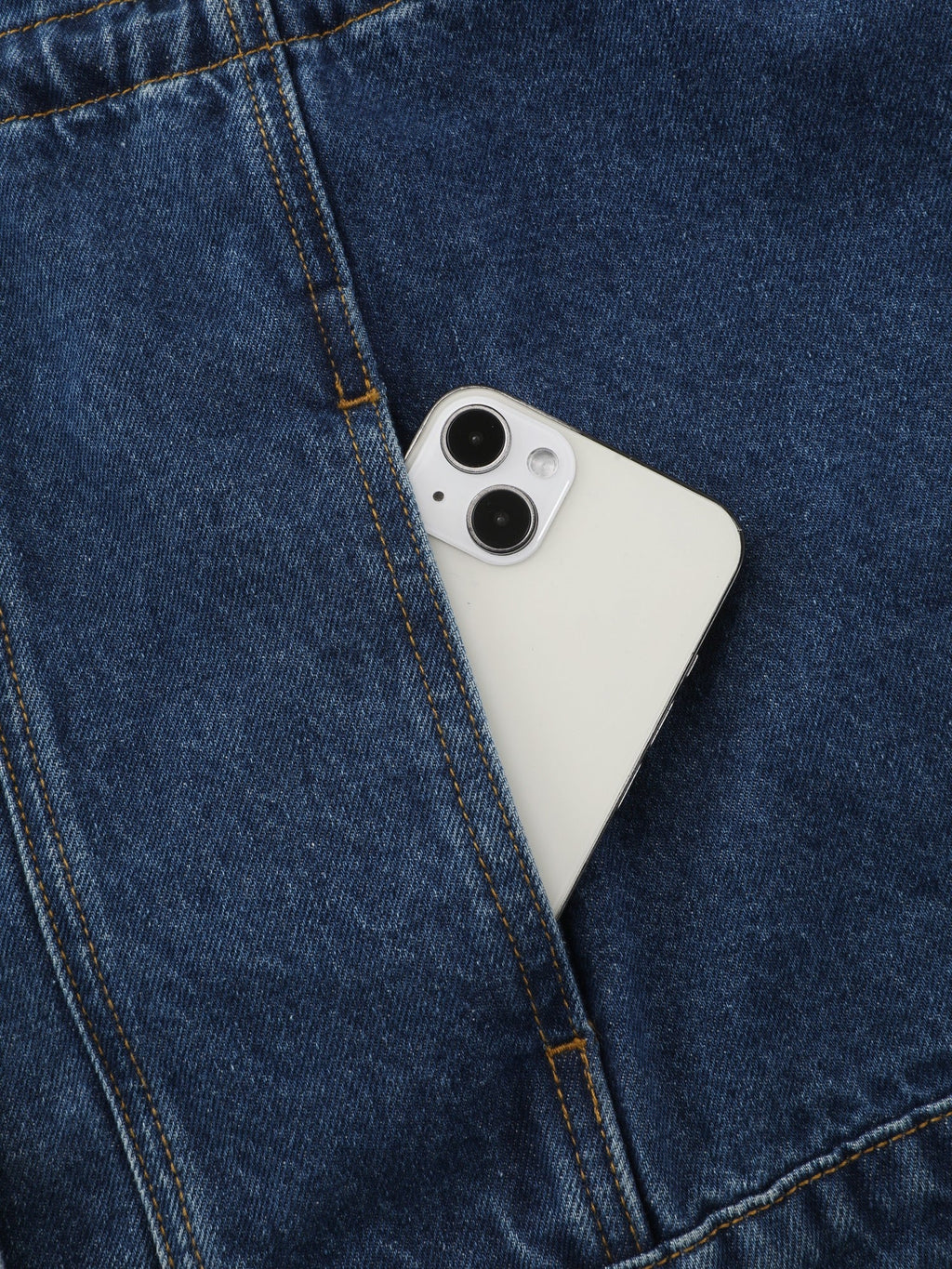 Lapel Collar Adjustable Waist‑Tie Denim Jacket