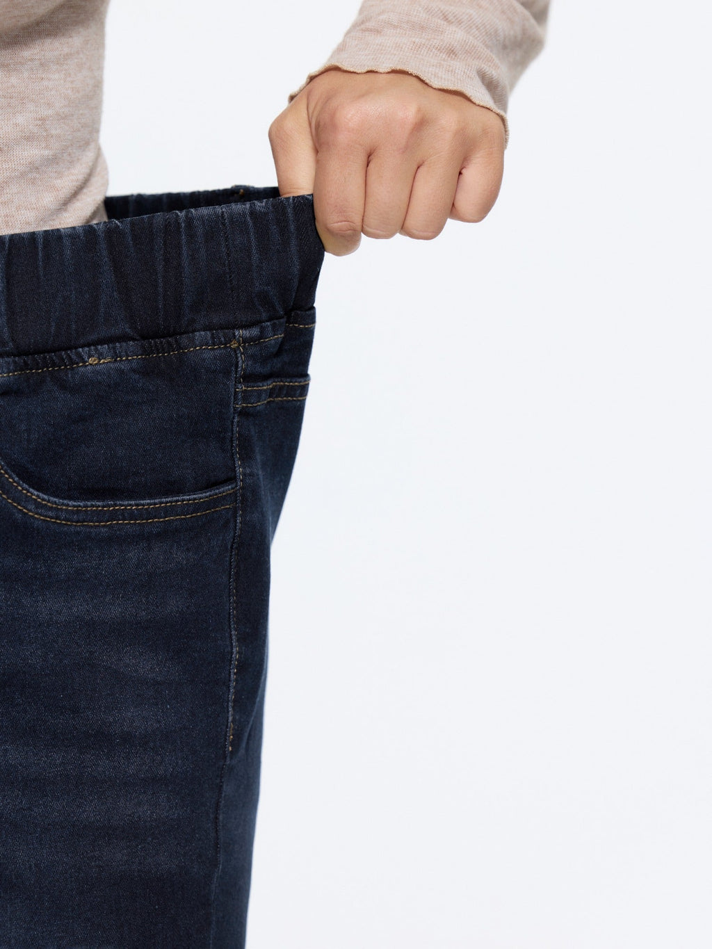 Elastic Waist Stretchy Bootcut Flared Jeans