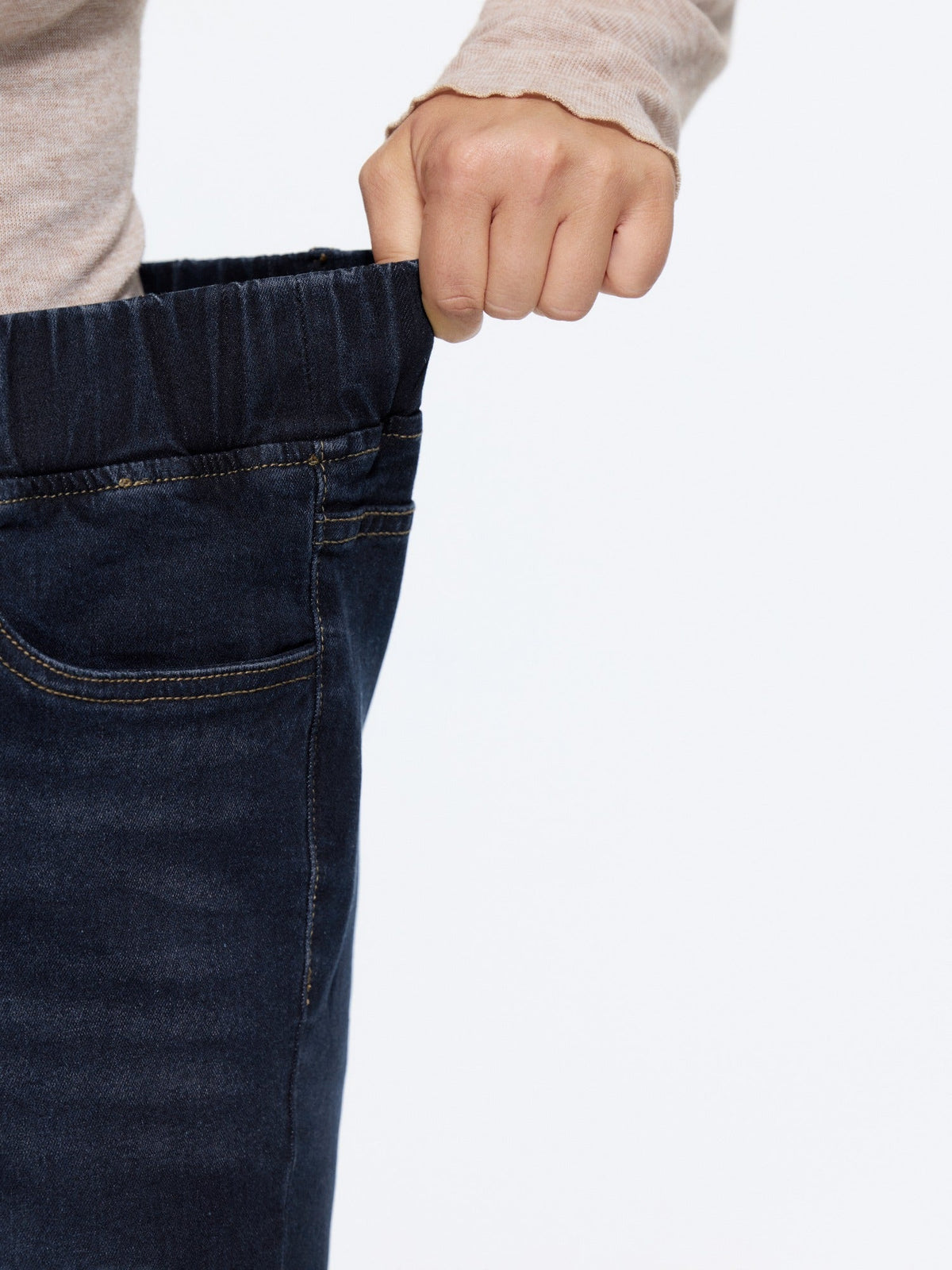 Elastic Waist Stretchy Bootcut Flared Jeans