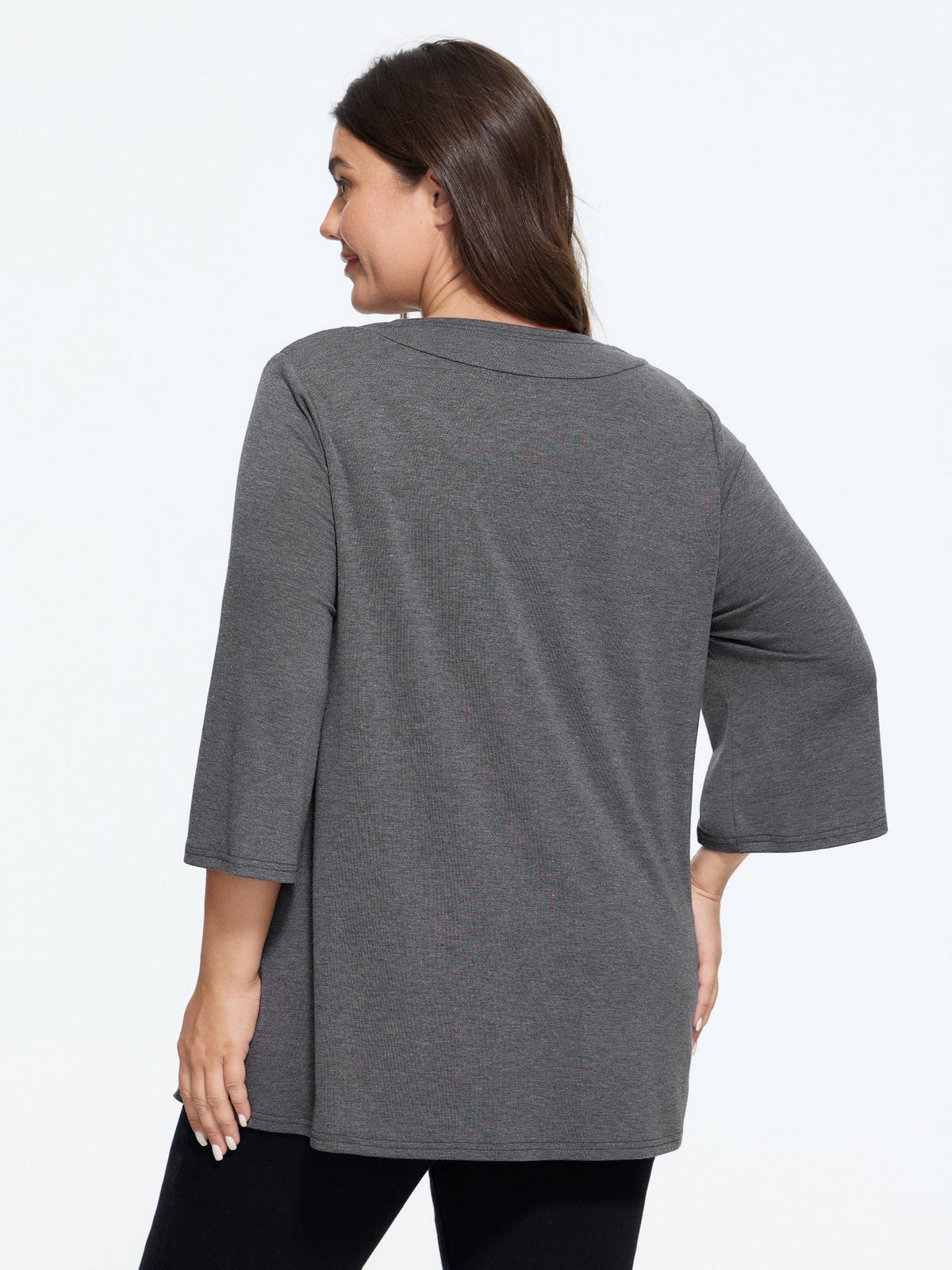 Lotus Hem Curvy Kimono Cover-Up