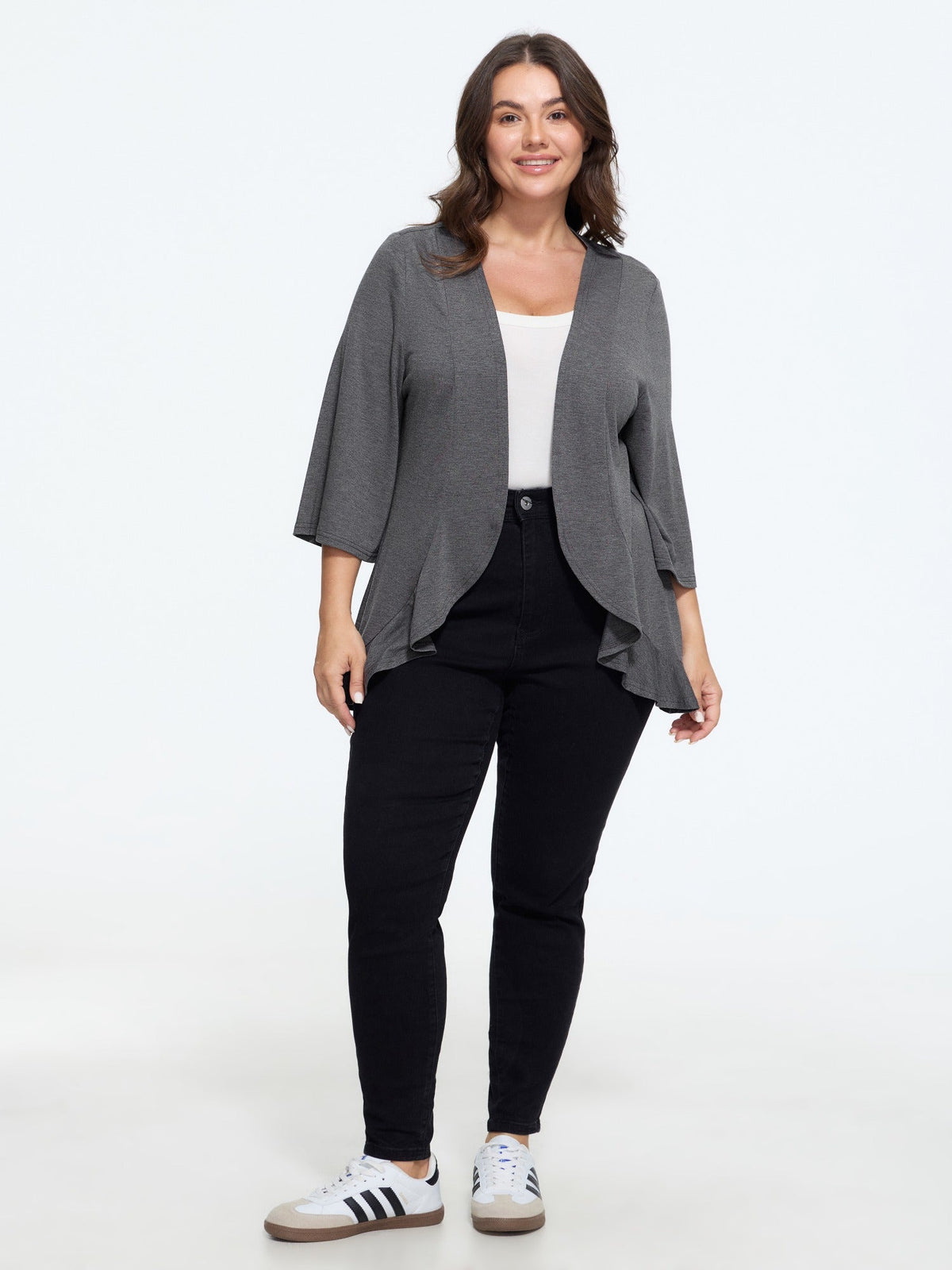 Lotus Hem Curvy Kimono Cover-Up