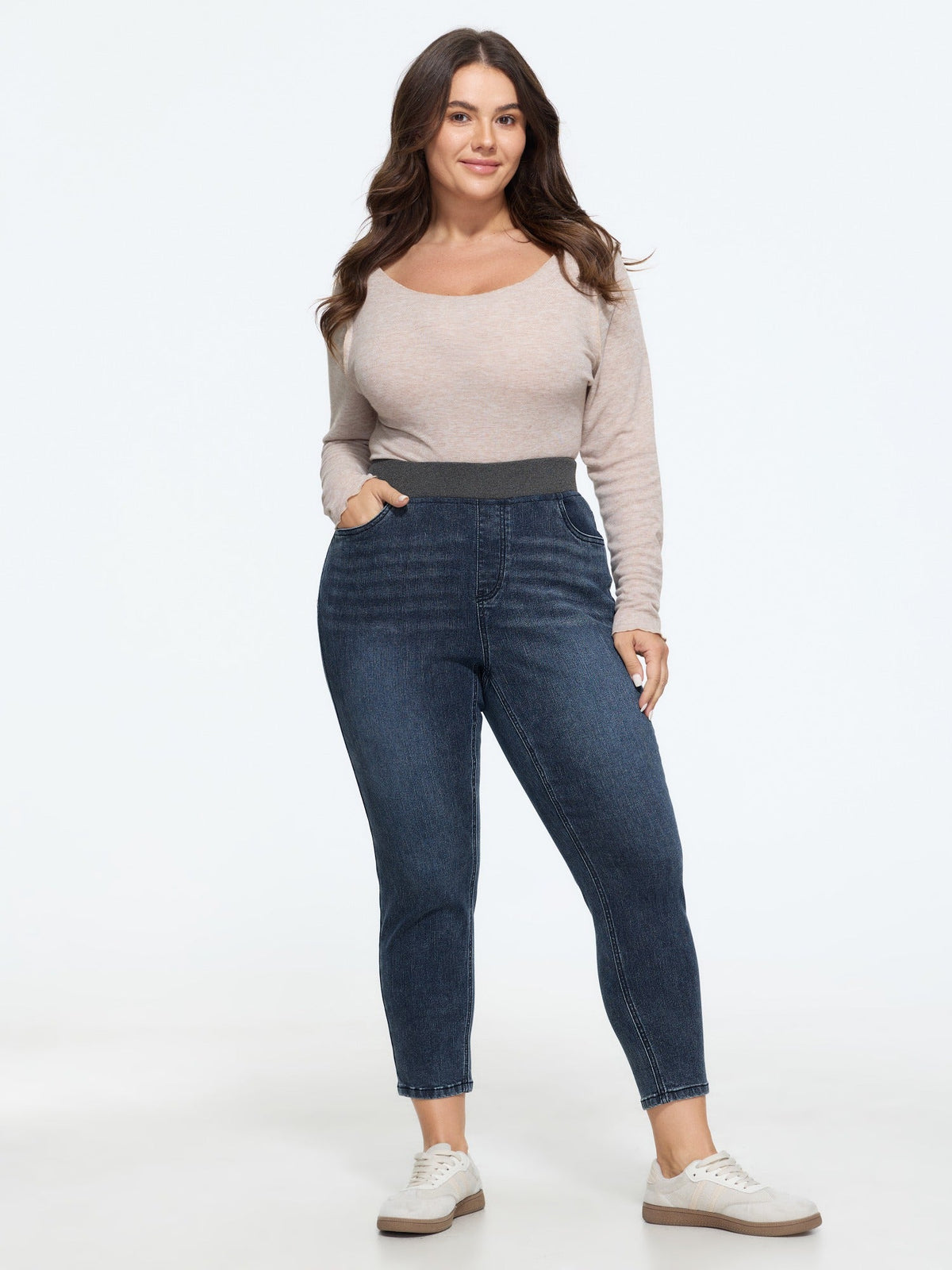 Pull-On High-Rise Skinny-Fit Jeans