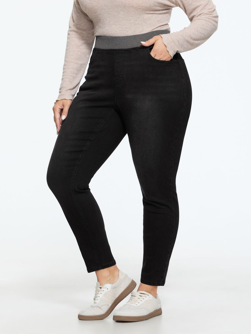 Pull-On High-Rise Skinny-Fit Jeans