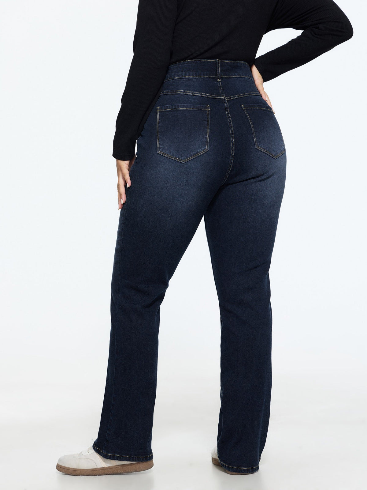 Thigh-Friendly Stretchy Flared Jeans