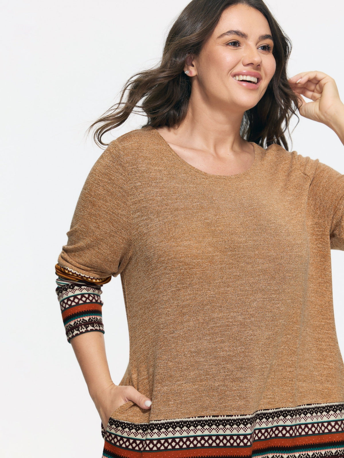 Tunic Boho Print Pocket T-shirt