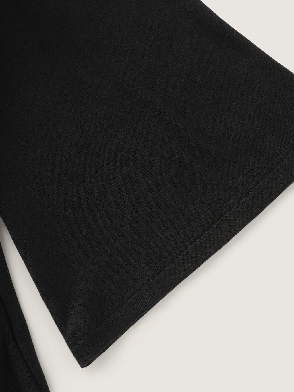 Stretchy Boat Neck Flare Sleeve Fitted T-Shirt