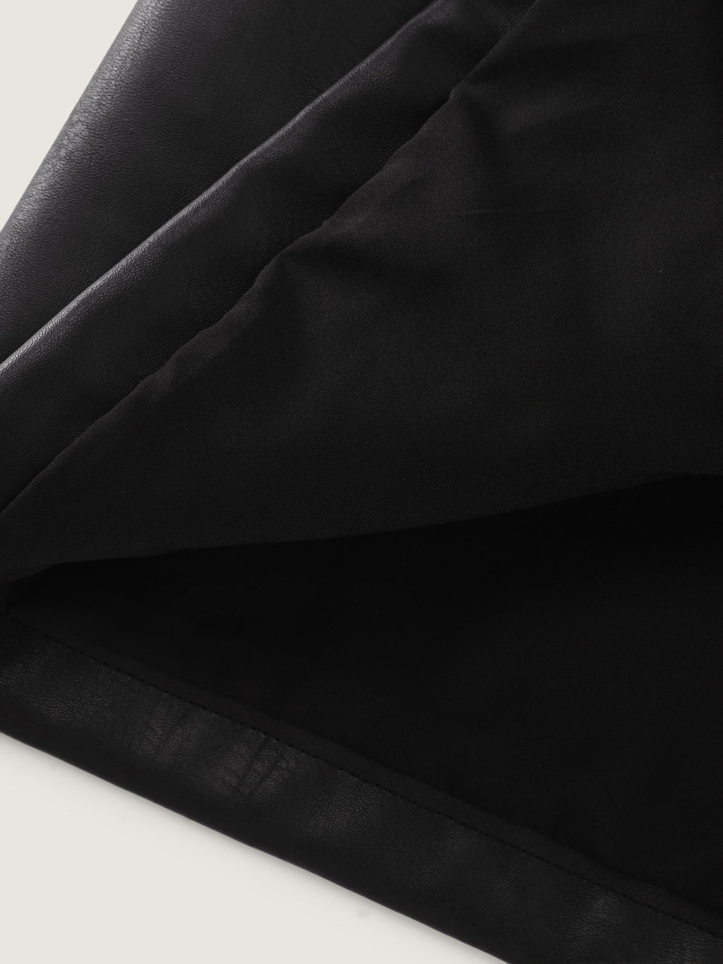 Lapel Collar Asymmetric Zipper Pocket Biker Jacket
