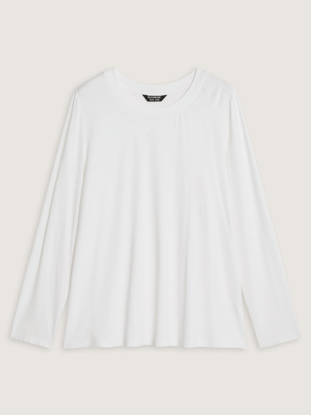 Stretchy Crew Neck Long Sleeve T-Shirt