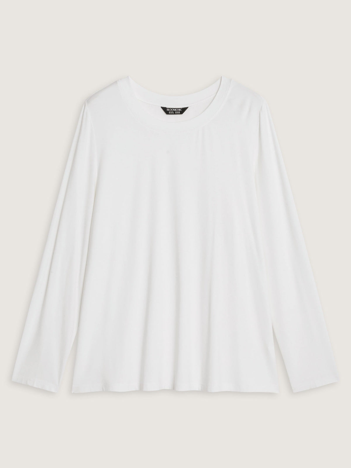 Stretchy Crew Neck Long Sleeve T-Shirt