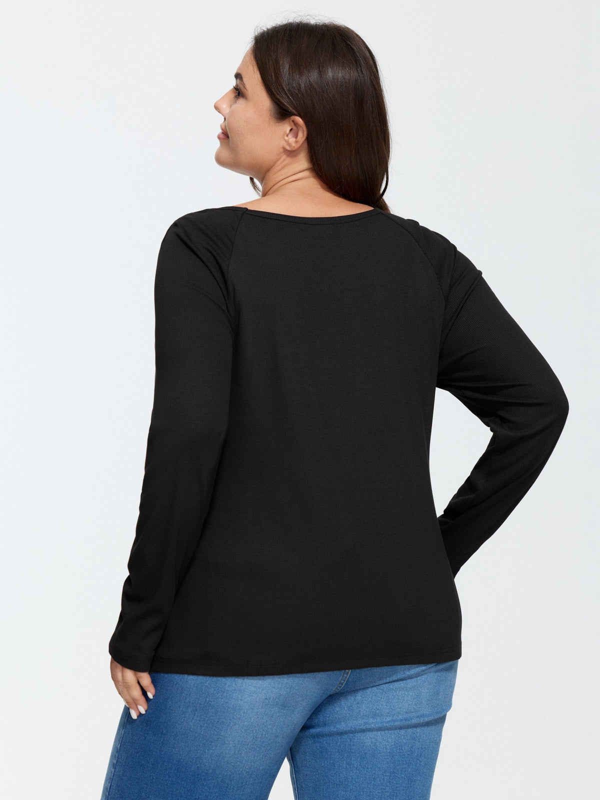 Supersoft Metal Stud Raglan Long Sleeve T-Shirt
