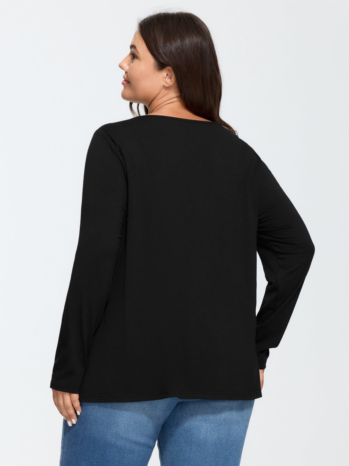 Floral Embroidered Pleated Front Long Sleeve Top