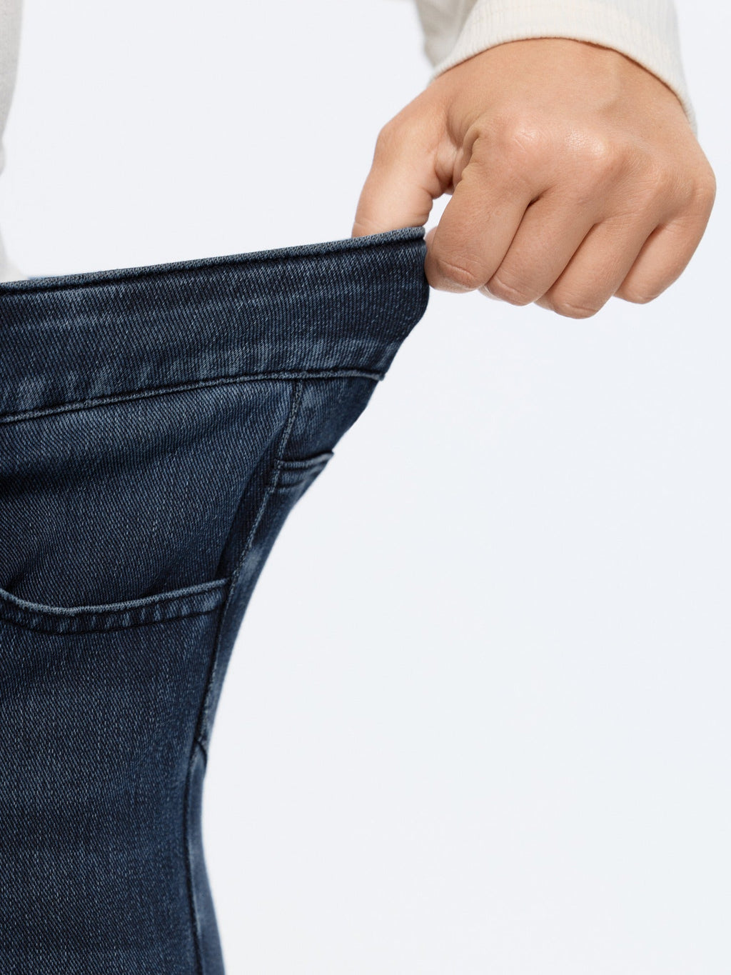 Stretch Pull-On Pocket Jeans