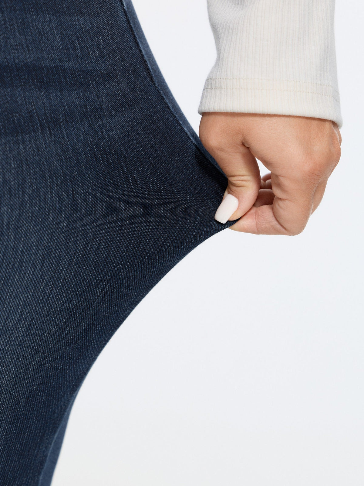 Stretch Pull-On Pocket Jeans