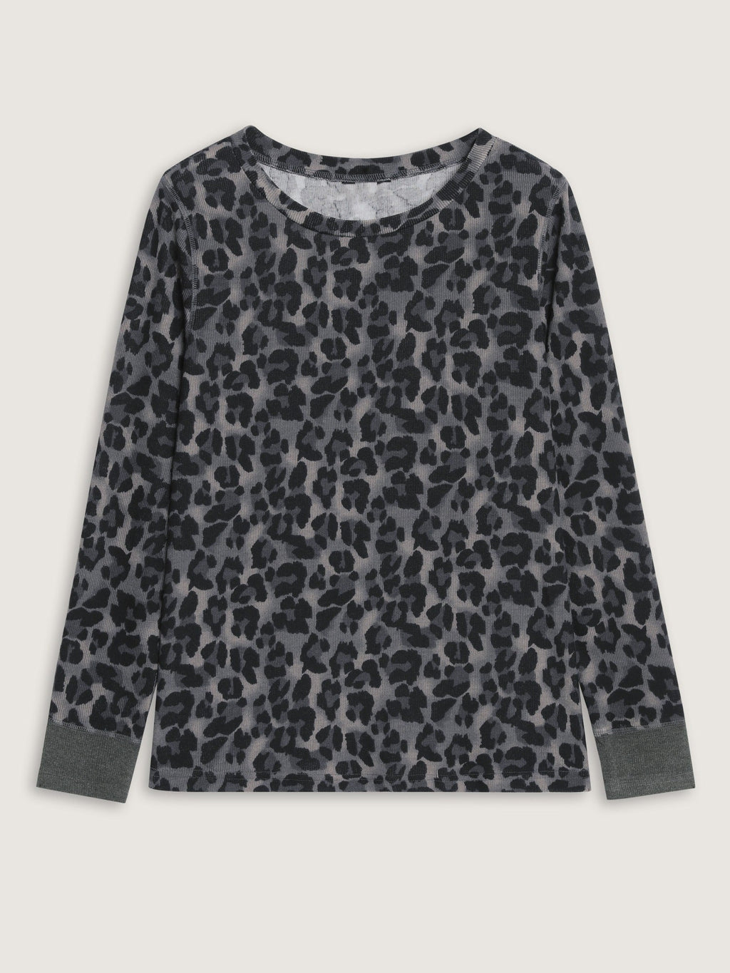Stretch Leopard Round Neck T-Shirt