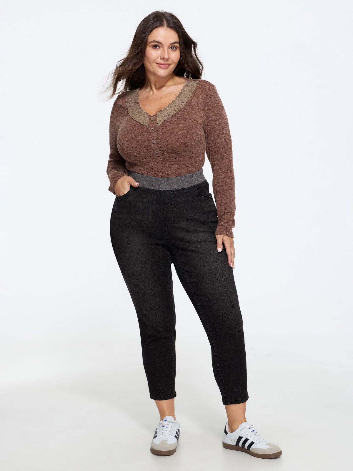 Pull-On High-Rise Skinny-Fit Jeans