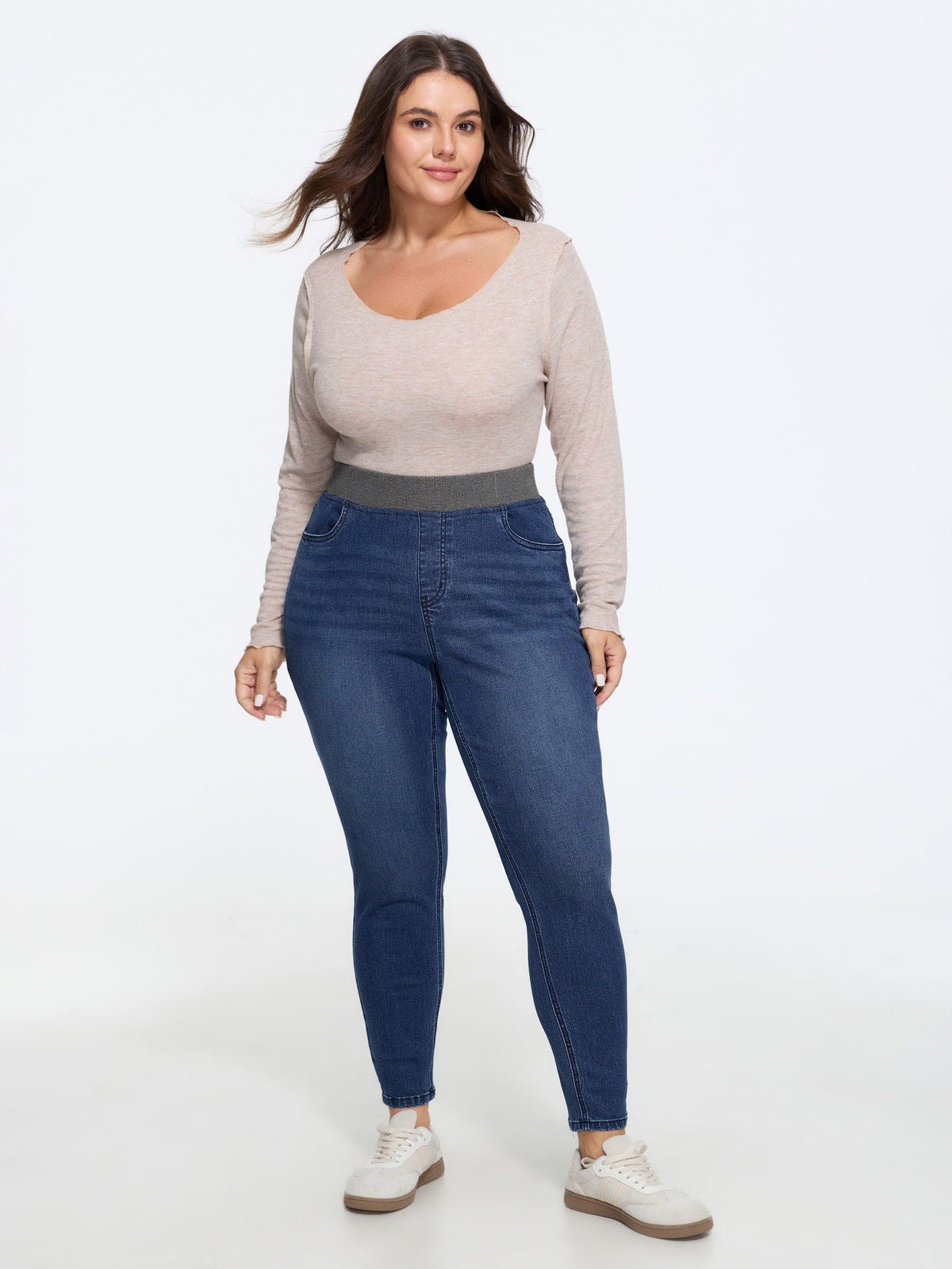 Pull-On High-Rise Skinny-Fit Jeans