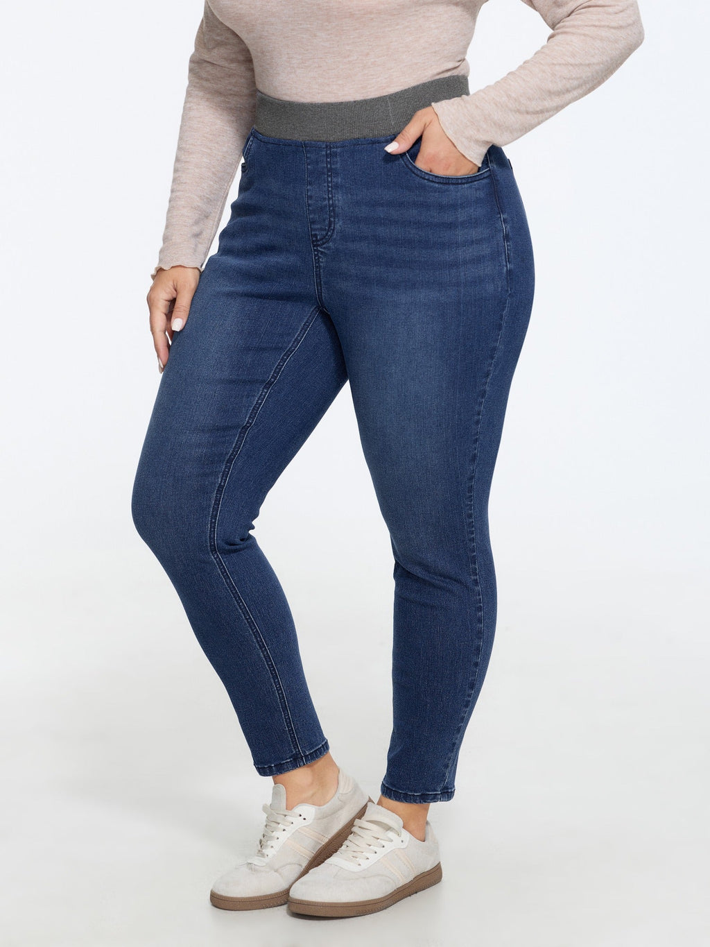 Pull-On High-Rise Skinny-Fit Jeans