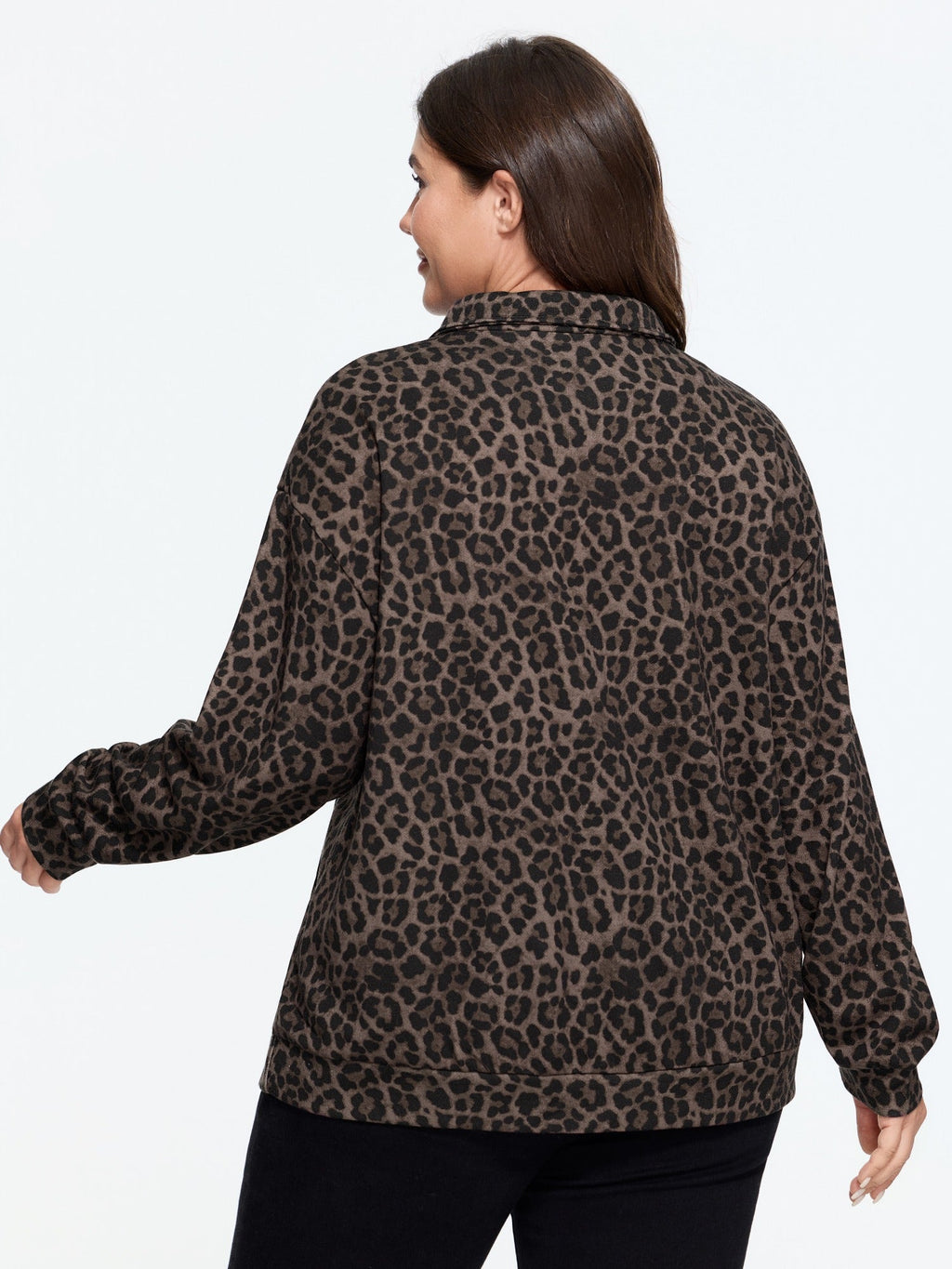 Leopard Print Zip Up Jacket