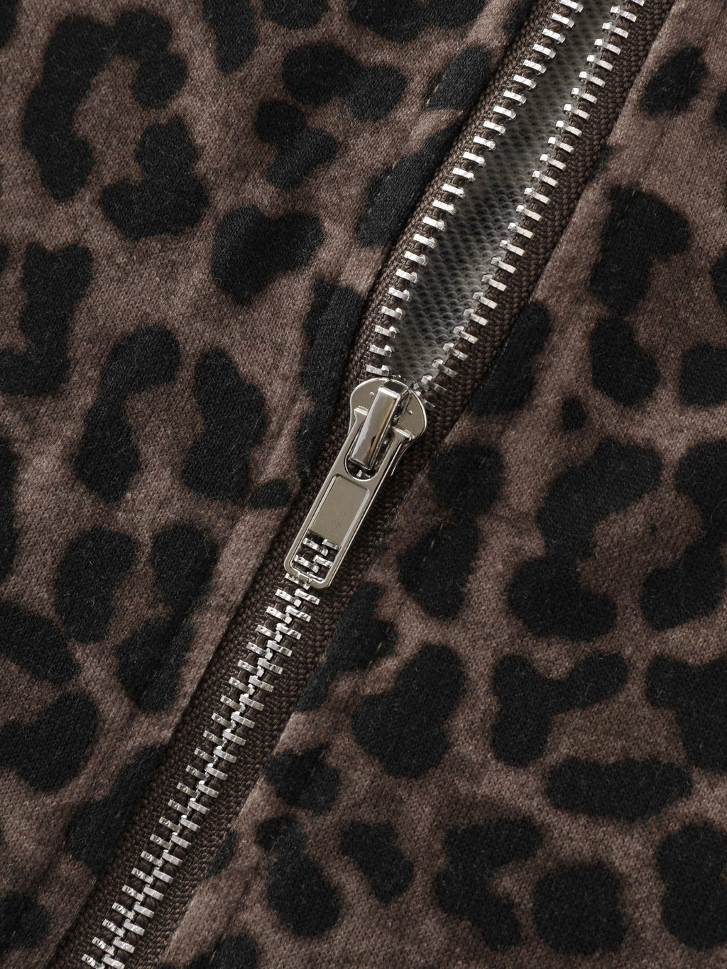 Leopard Print Zip Up Jacket