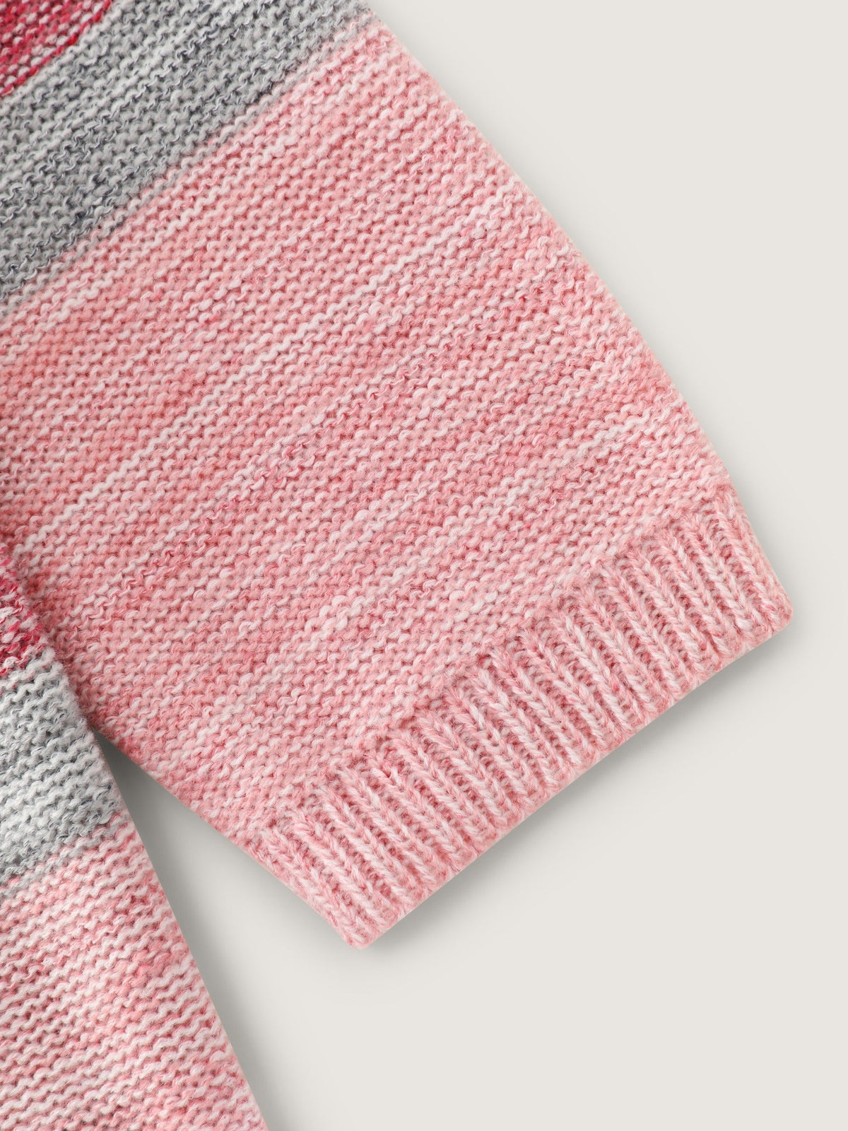 Ombre Stripe Round Neck Pullover