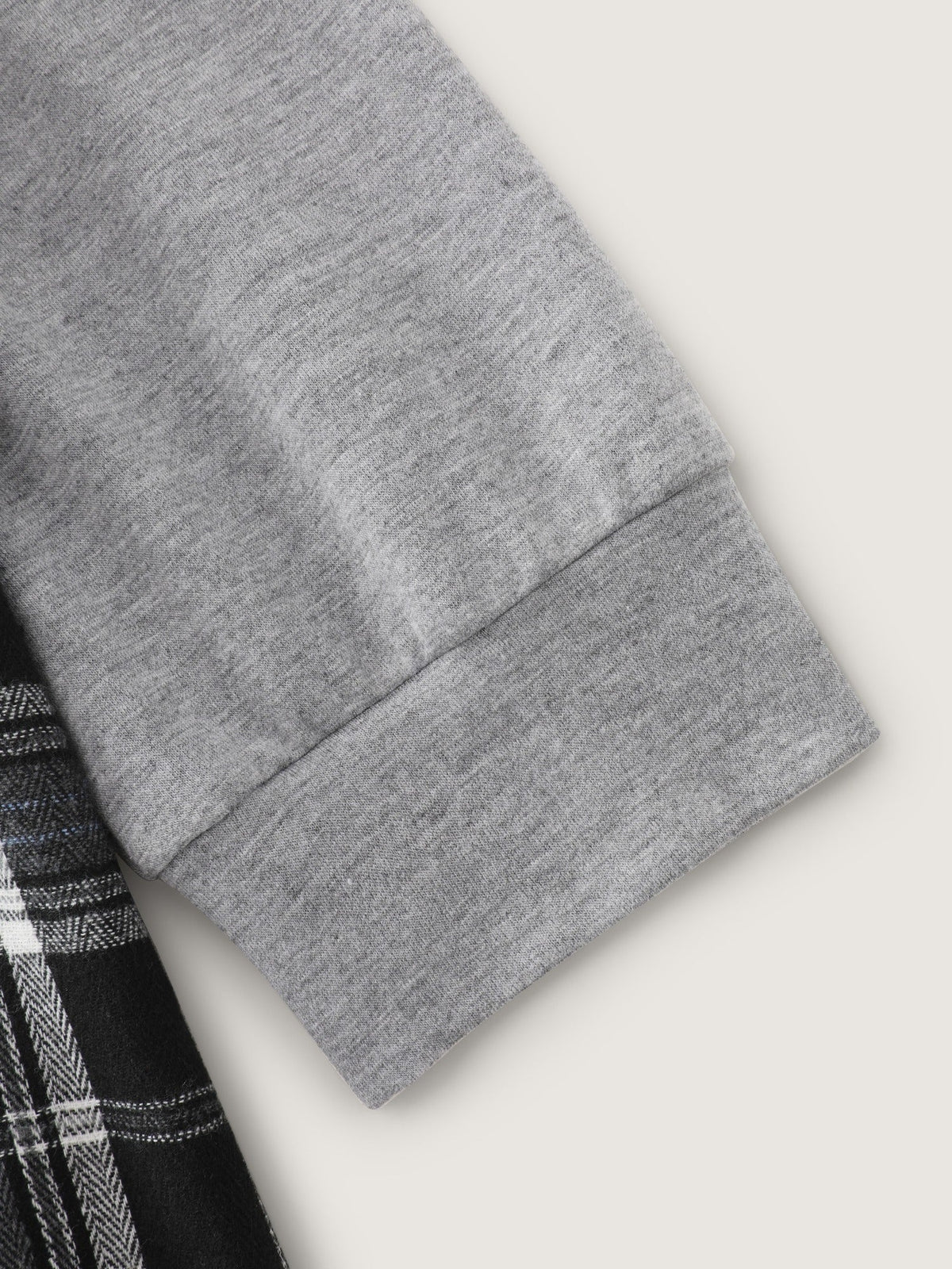 Plaid Patchwork Button Down Zipper Hoodie