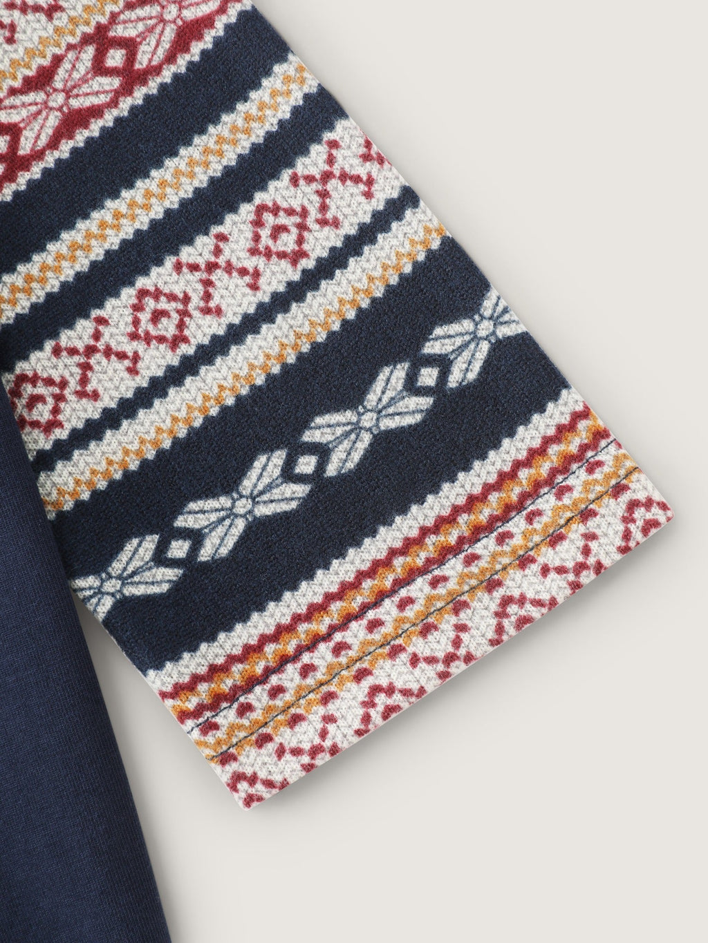 Cotton Boho Pattern Sleeve Patchwork T-Shirt