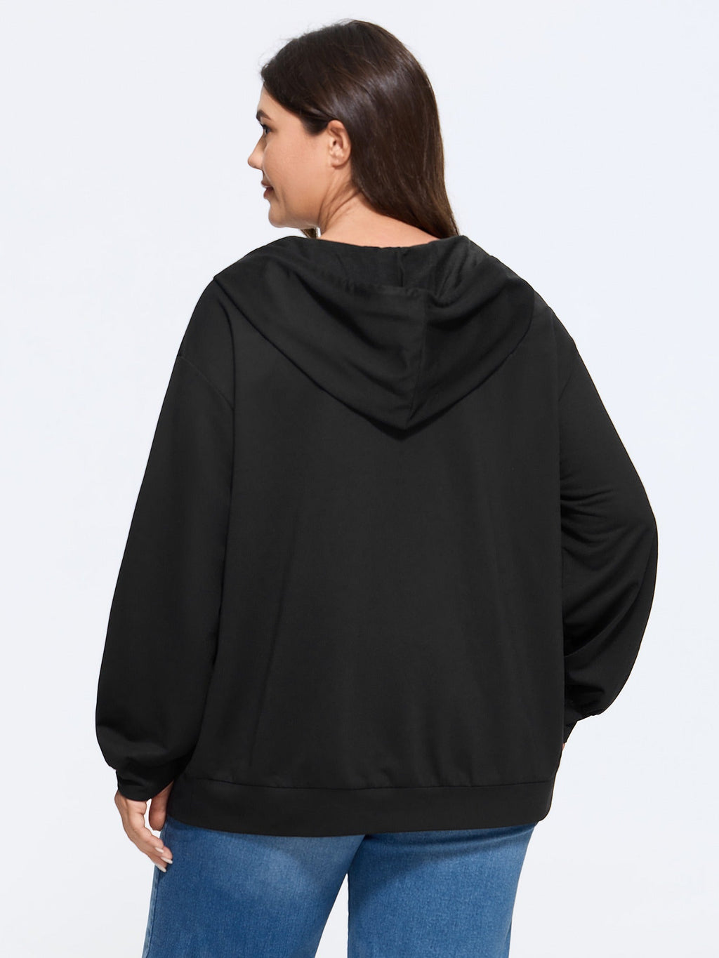 Iris Floral Embroidered Full Zip Hoodie