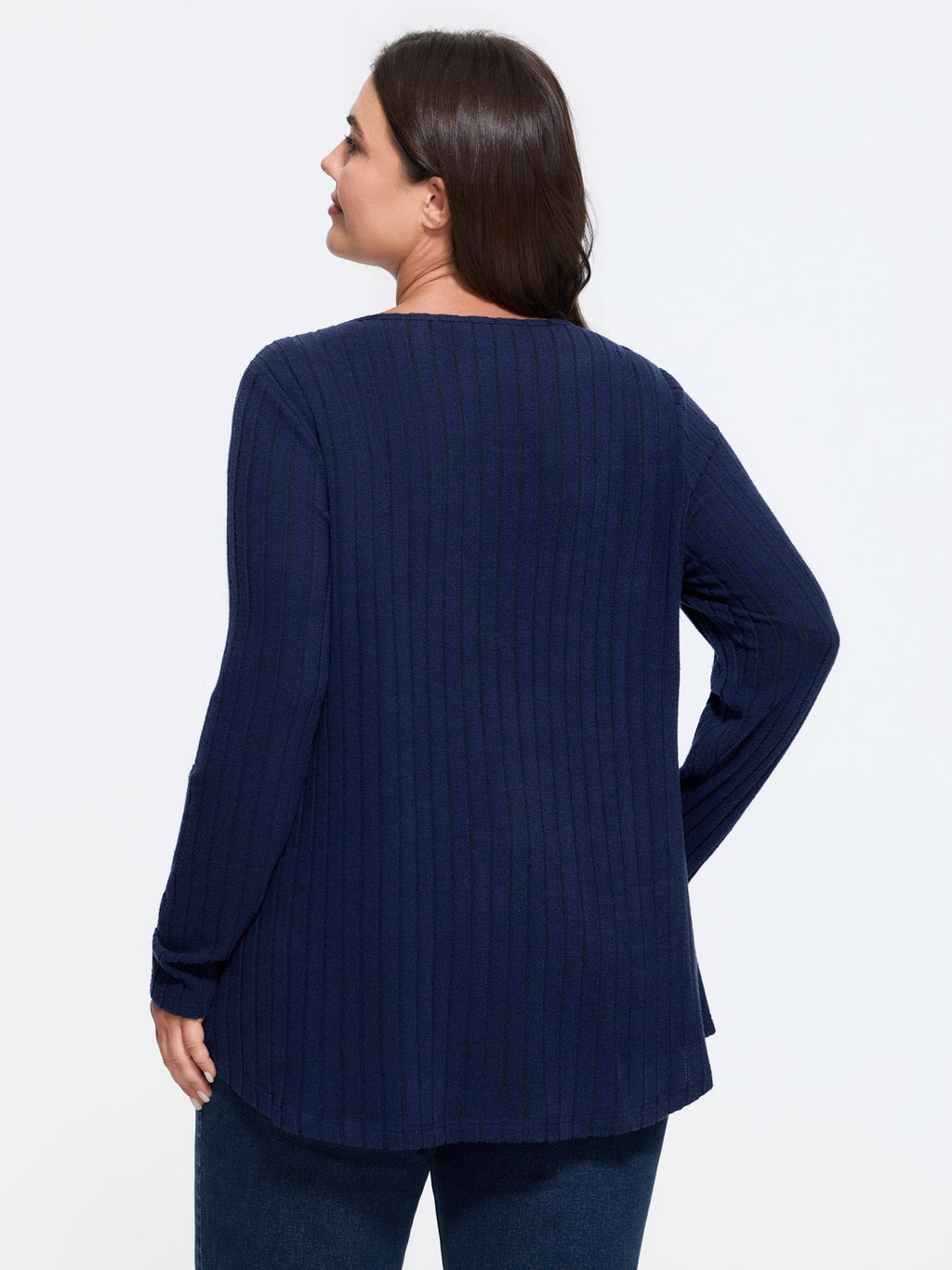 Crisscross Lace Up Neck Ribbed Top