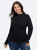 Supersoft Mock Neck Ruched Side T-Shirt