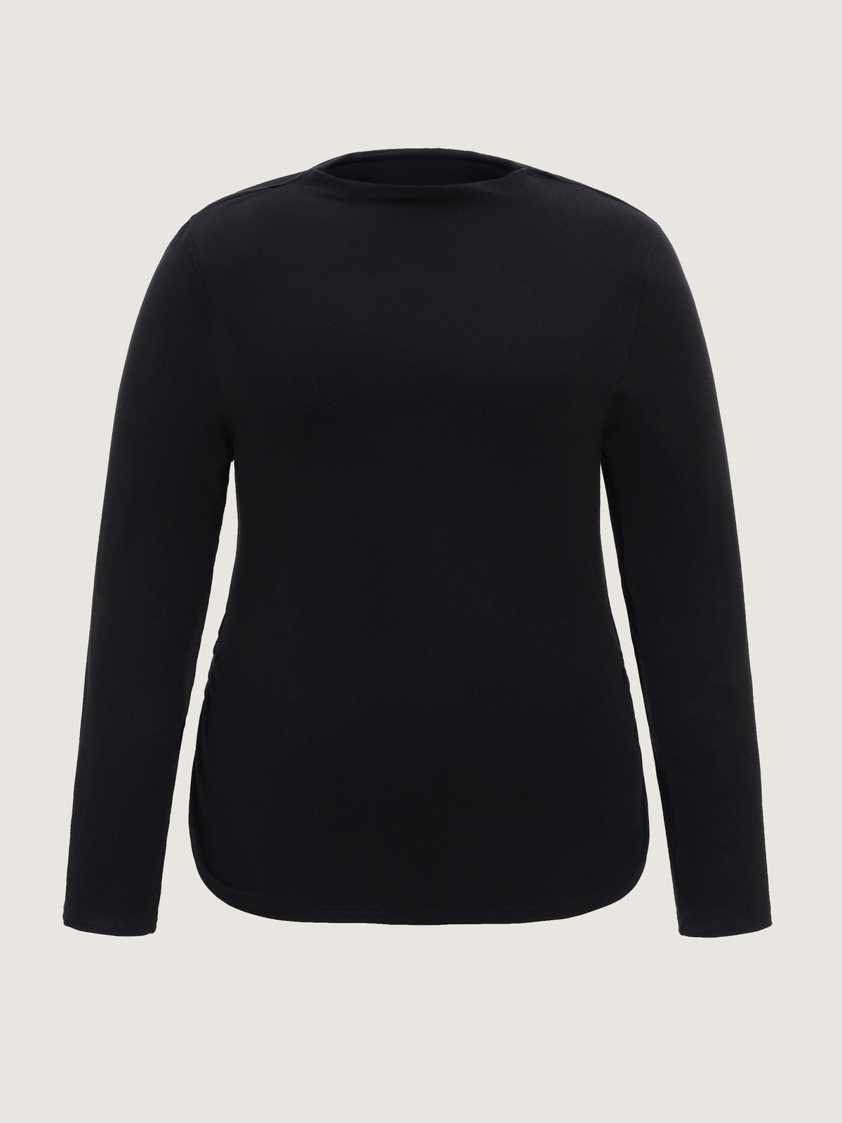 Supersoft Mock Neck Ruched Side T-Shirt