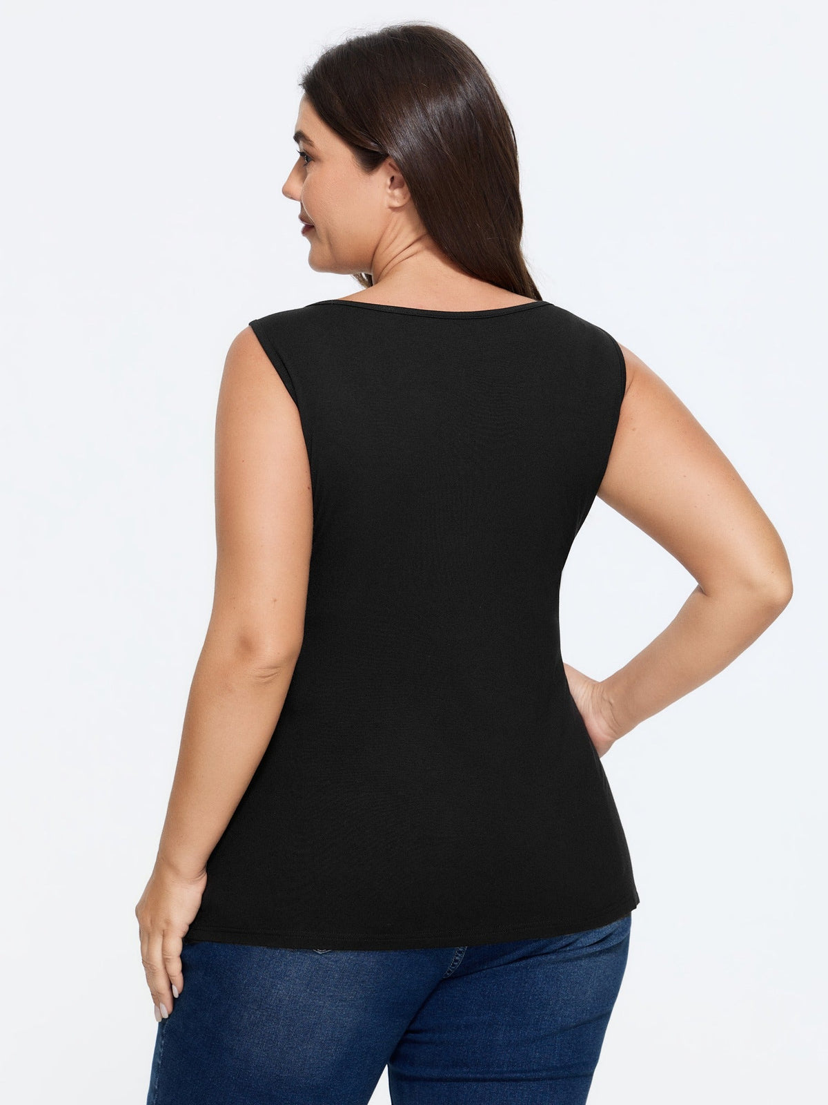 Supersoft Crisscross Cutout Square Neck Tank Top
