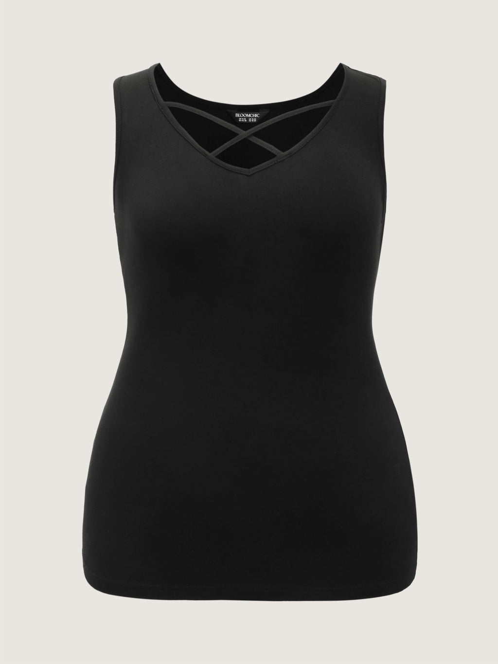 Supersoft Crisscross Cutout Square Neck Tank Top