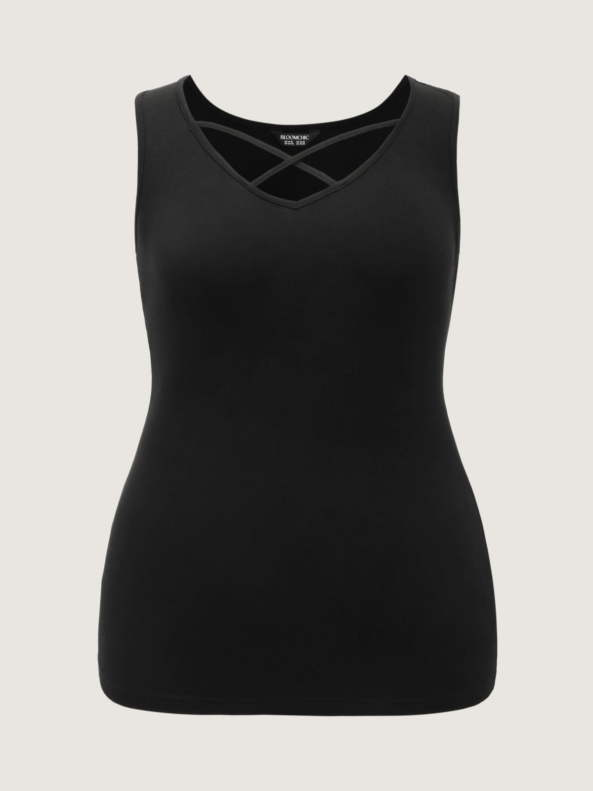 Supersoft Crisscross Cutout Square Neck Tank Top