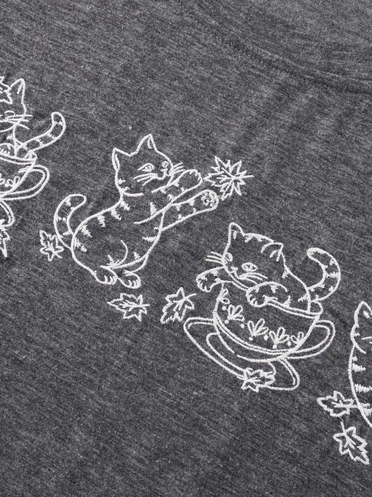 Supersoft Cat Embroidered Long Sleeve T-Shirt
