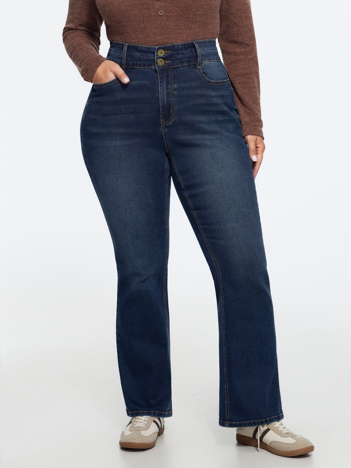 Stretchy Pocket Bootcut Jeans