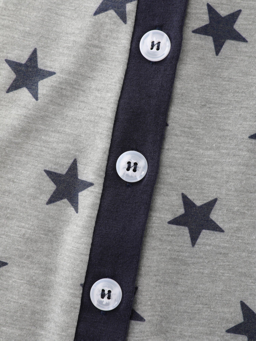 Star Print Button Front Lounge Jumpsuit