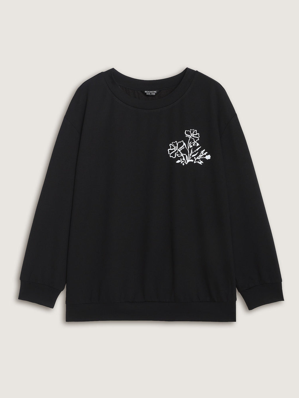 Floral Print Crew Neck Sweatshirt