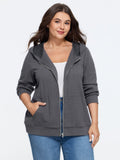 Cable Knit Pocket Zipper Hoodie