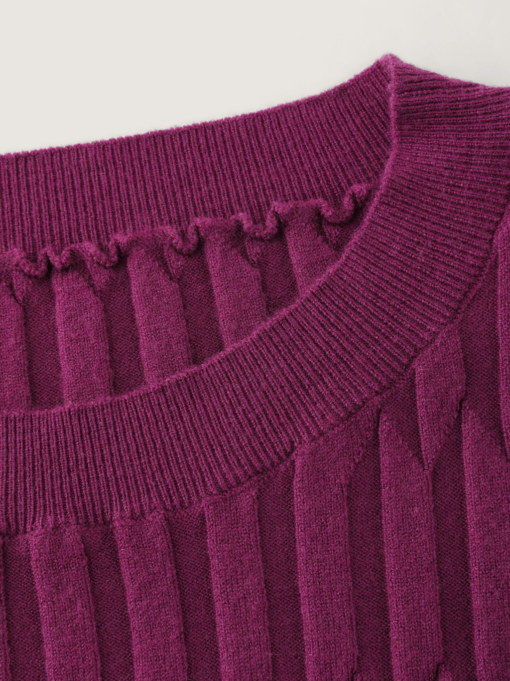 Textured Crew Neck Slim Fit Pullover