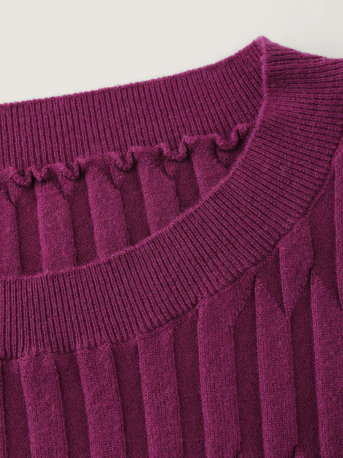 Textured Crew Neck Slim Fit Pullover