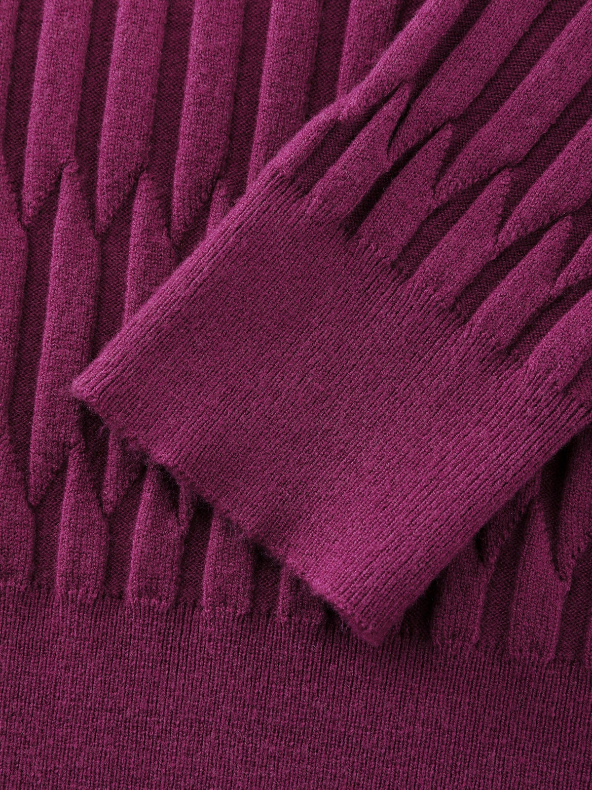 Textured Crew Neck Slim Fit Pullover