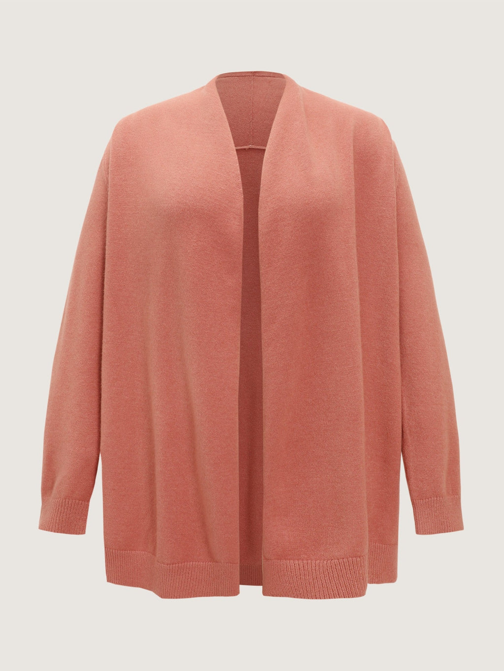 Draped Collar Long Sleeve Open Front Cardigan