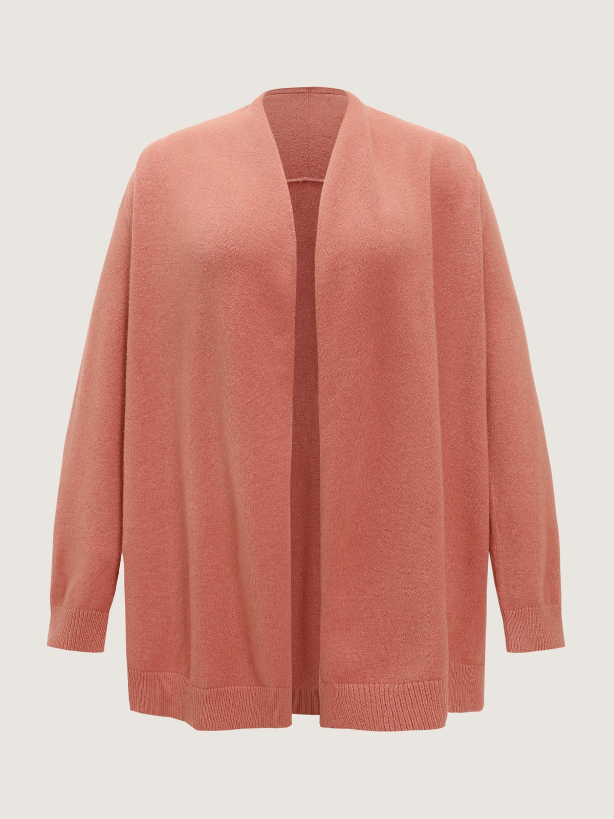 Draped Collar Long Sleeve Open Front Cardigan