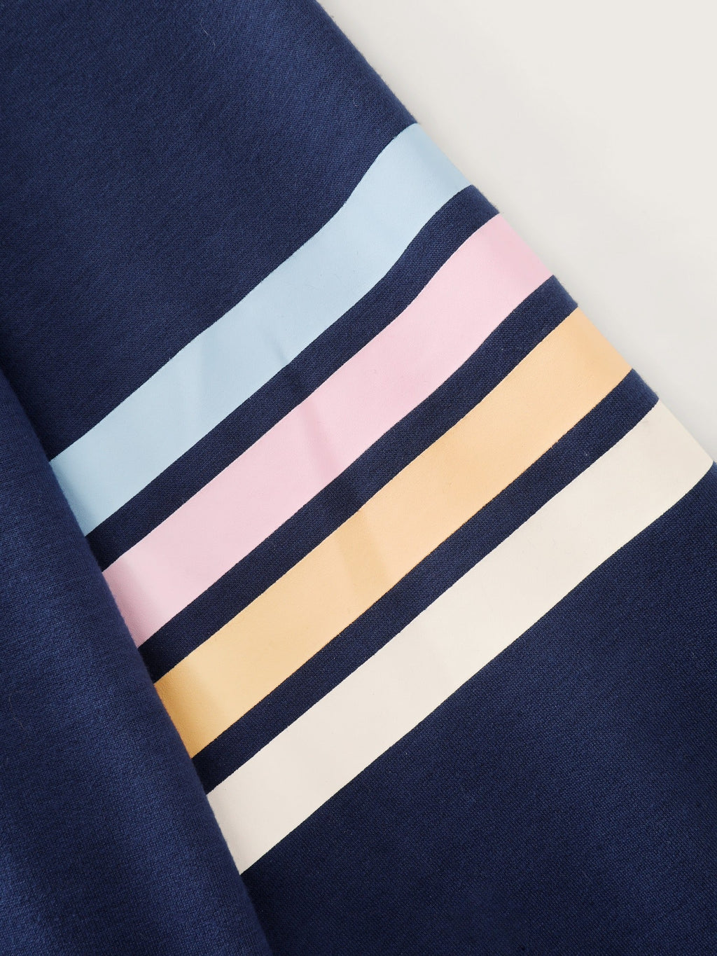 Color Stripe Sleeve Drawstring Zipper Hoodie