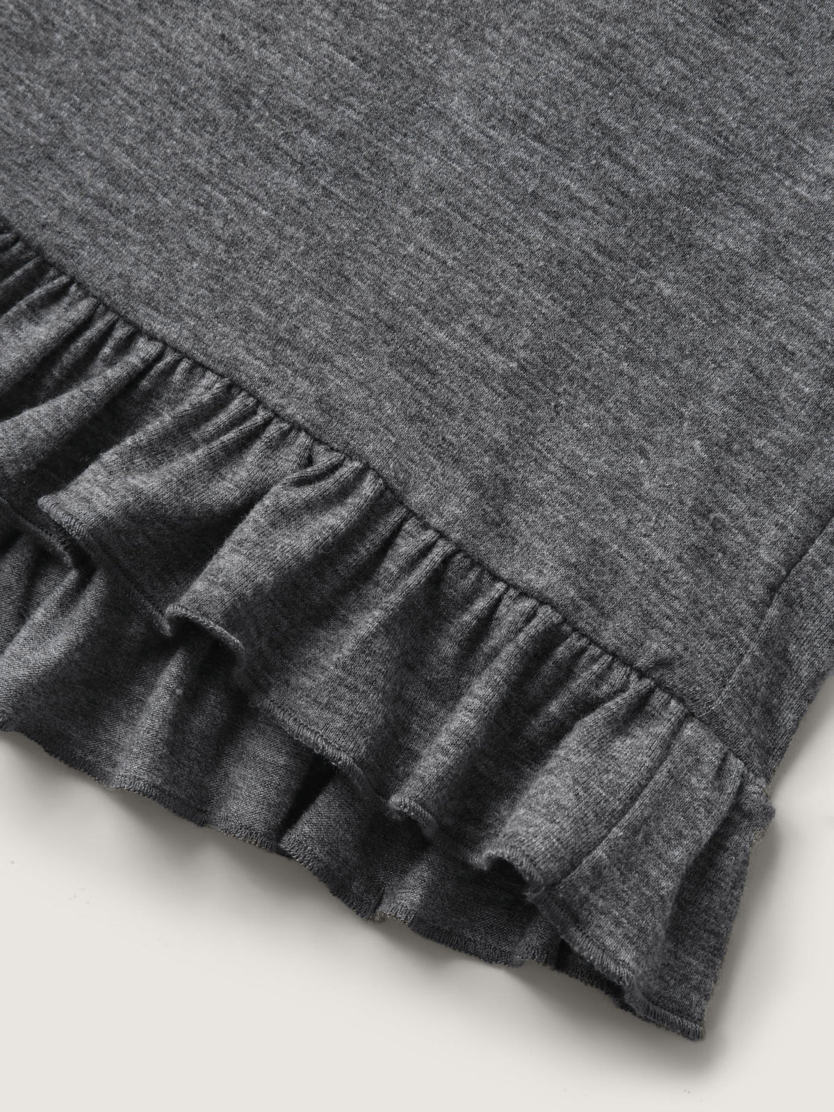 Supersoft Mixed Color Knit Drawstring Ruffled Shorts